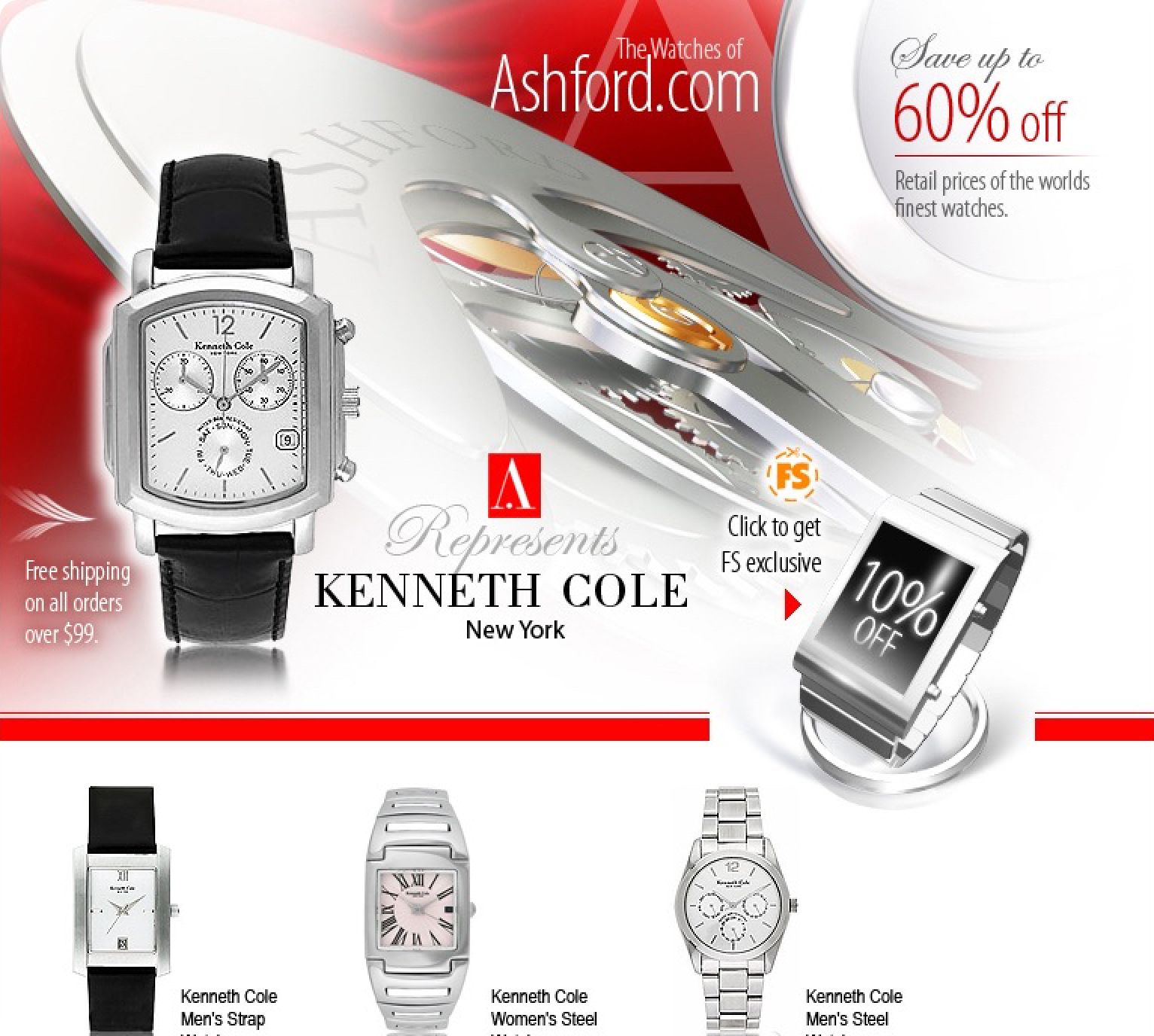 Landing page for Ashford.com