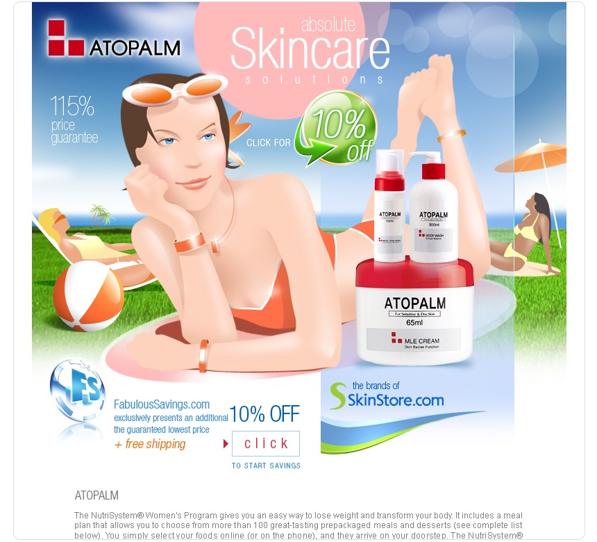 Landing page for Atopalm