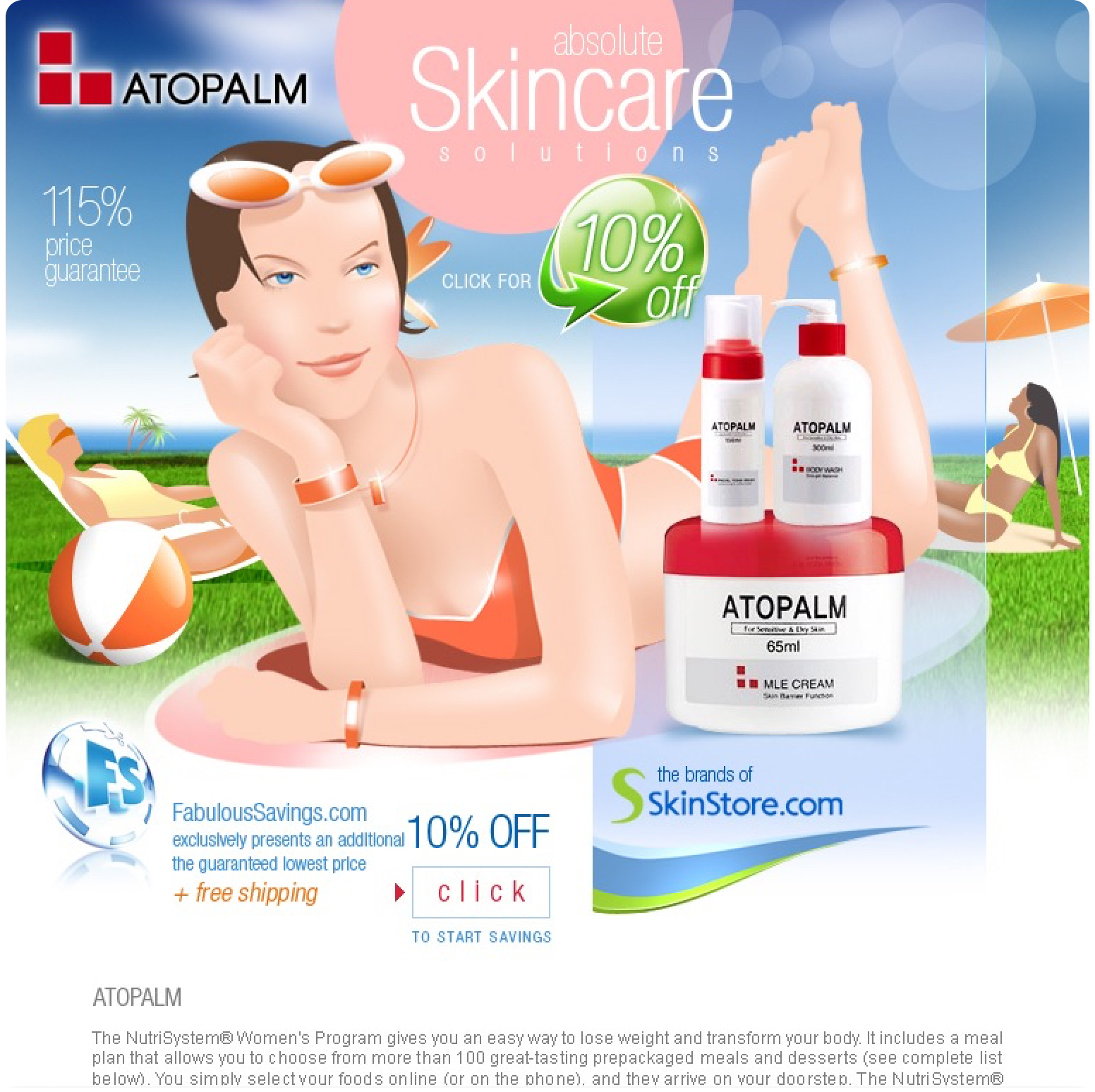 Landing page for Atopalm