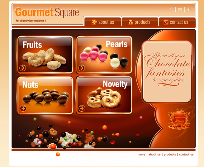 Website for Gourmet Square