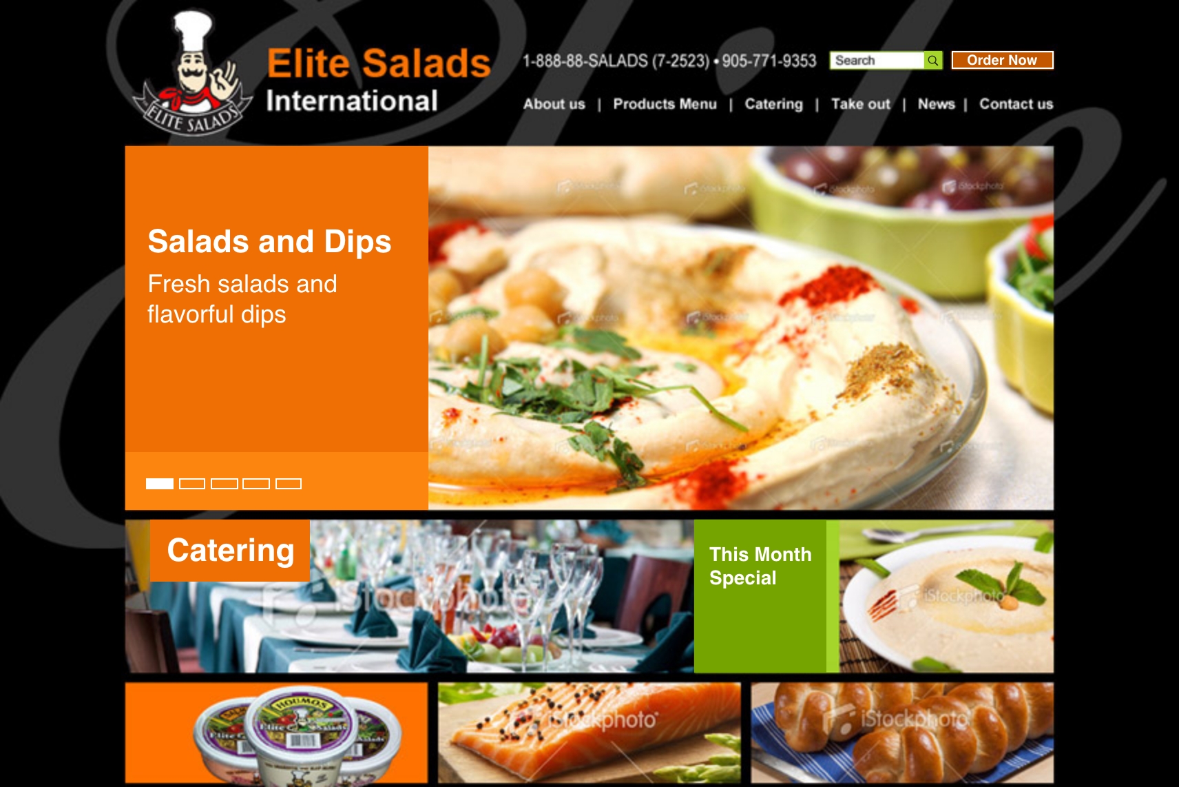 Website for Elite Salads International