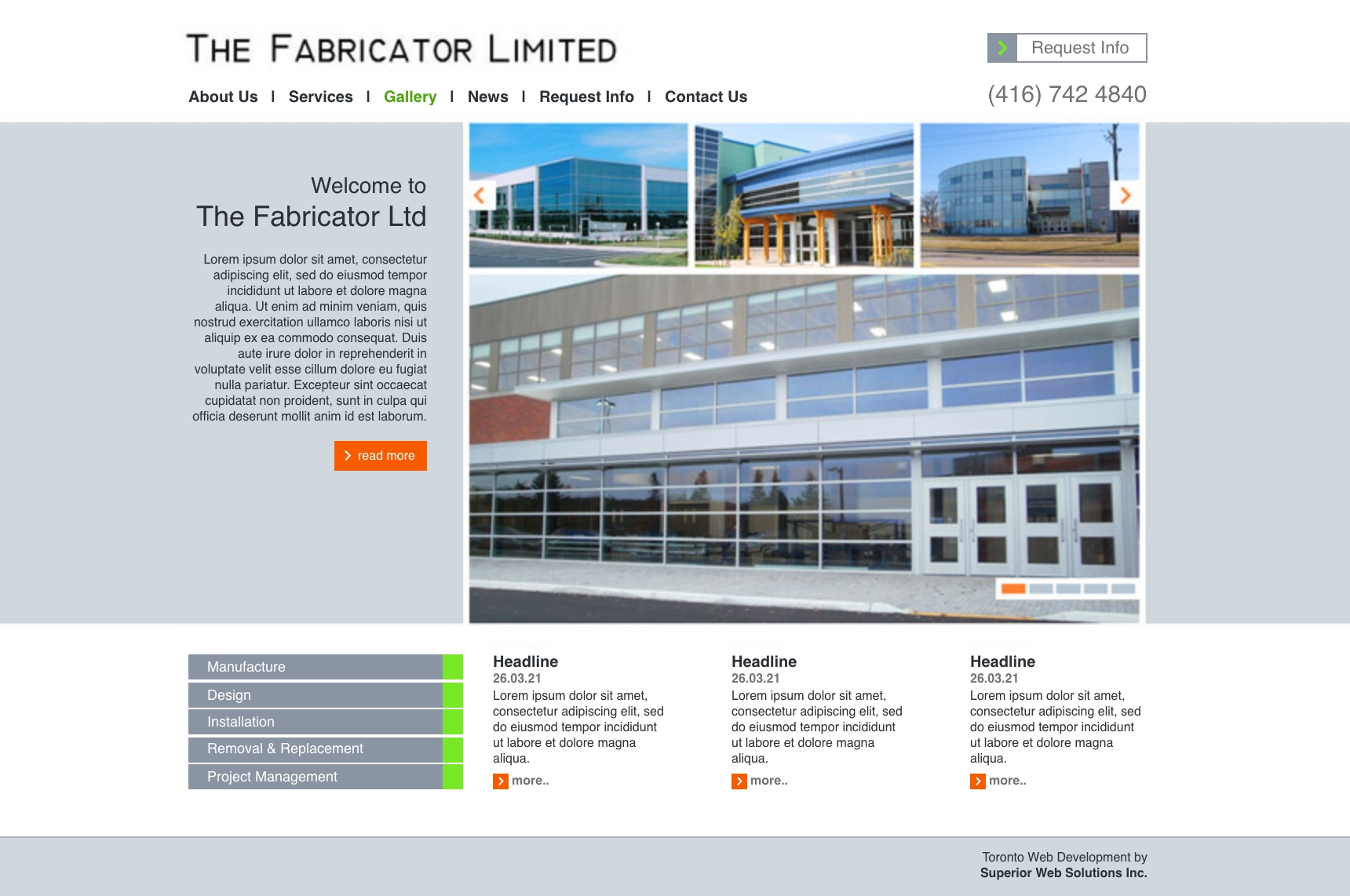 Website for The Fabricator Limited