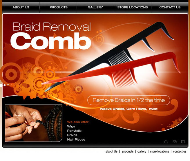 Website for Braid Removal Comb