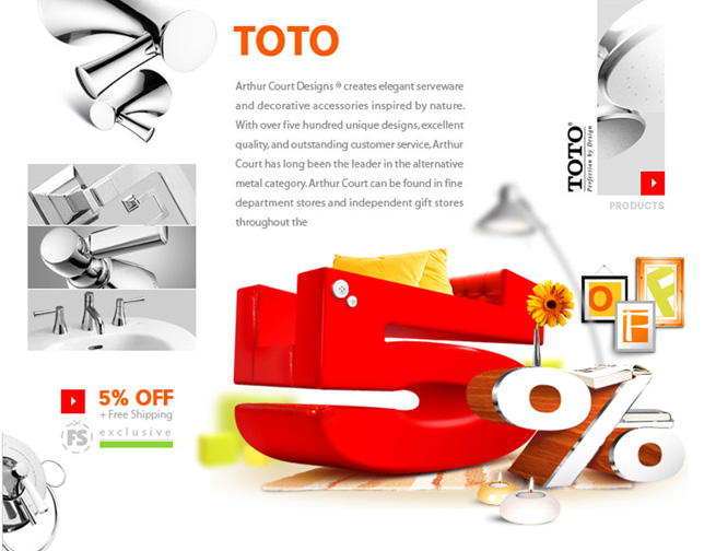 Landing page for Toto