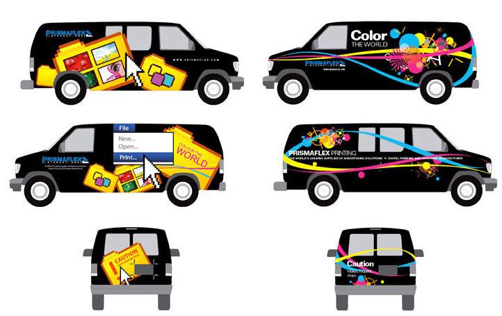 Van design for Prismaflex printing