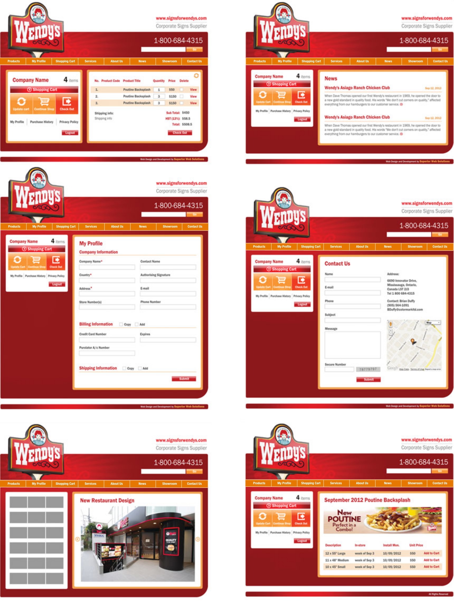 Wendys intranet website