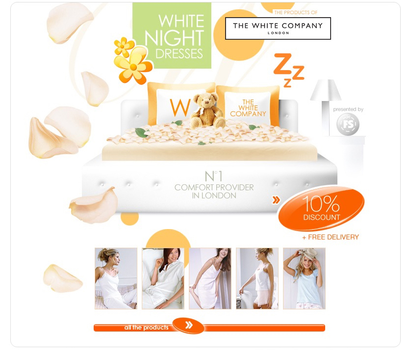 Landing page for The White Company London