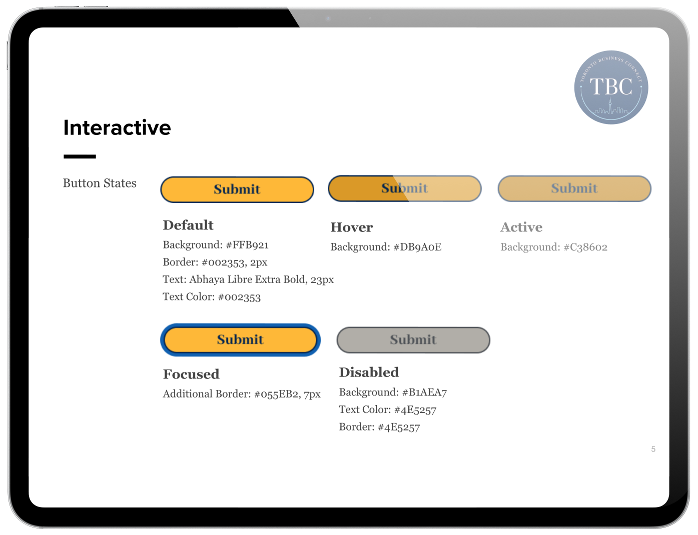 TBC design system image